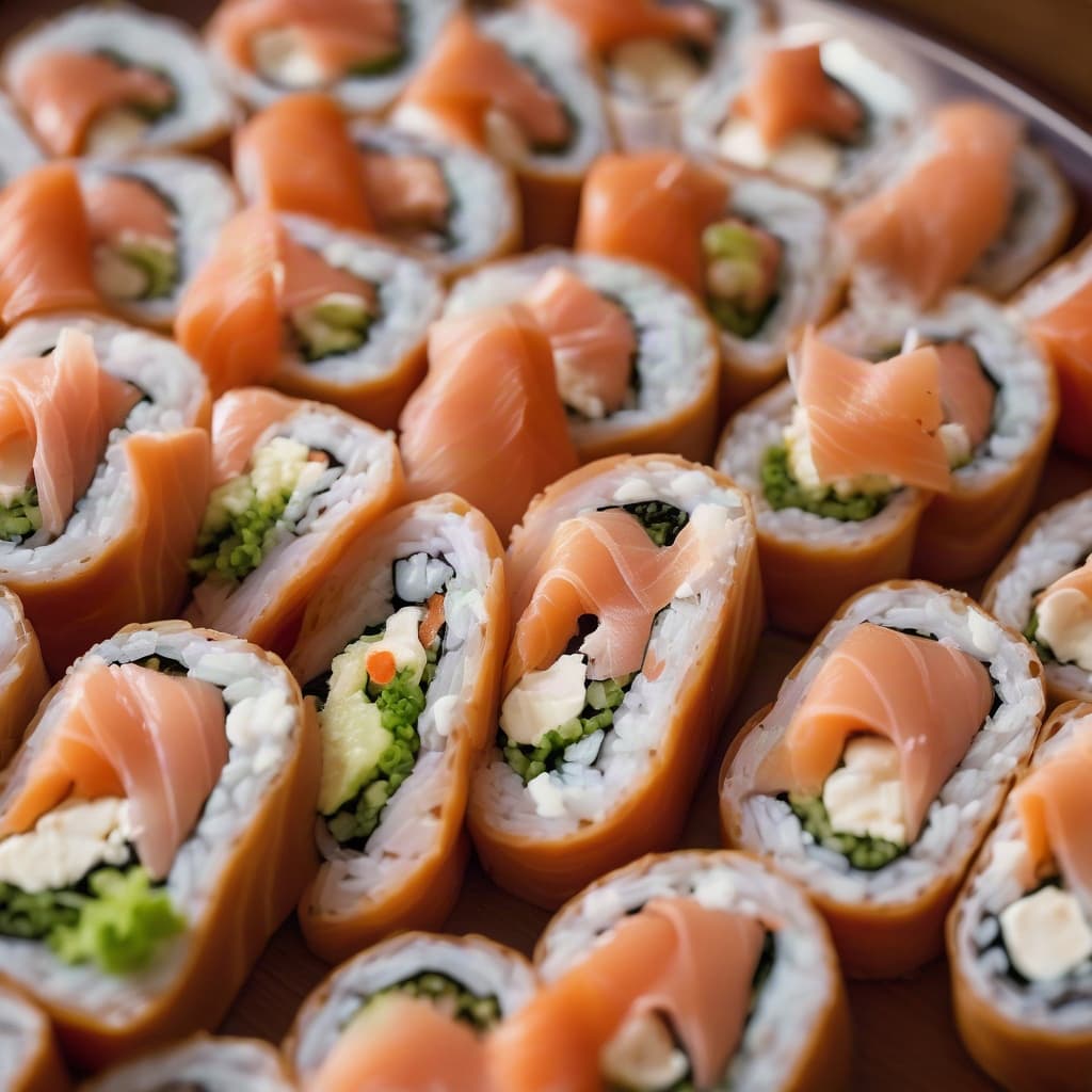 Smoked Salmon & Cream Cheese Roll (8 pcs)